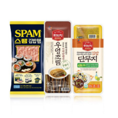 올따옴 CJ 김밥재료세트(스팸 김밥햄 260g+하선정우엉조림130g+하선정 4무 단무지370g)760g 4세트, 130g, 4개