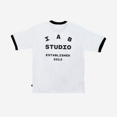 [정품 보증] 아이앱 스튜디오 이스테블리시드 티셔츠 화이트 블랙 IAB Studio Established T-Shirt White