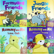 Worldbook365 FUN & TOUCH 동물그림책 유아 보드북 영어책 표지촉감 (4종택1), B. Jungle Friends