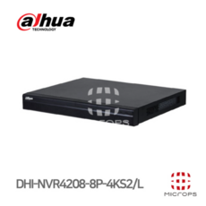 다후아D Dahua DHI-NVR4208-8P-4KS2/L 800만 2BAY 8채널 CCTV녹화기 HDD 별도 - 다후아8채널녹화기