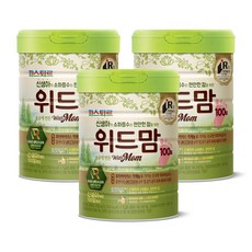 위드맘 파스퇴르 특허받은 유산균체 무항생제원유 분유 100일, 750g, 3개