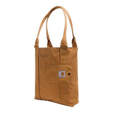 Carhartt 수직 오픈 내구성 있는 방수 토트백 오픈 토트 (Carhartt 브라운) 단일 사이즈 토트 토트백 92049, 1개
