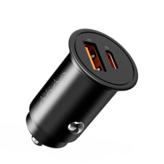 65W차량용 듀얼 포트 급속 고속 충전기 USB 2포트 퀄컴4.0+PD PPS 스마트폰 노트북 패드 탭 시거잭 연결 전차종 호환 12V-24V, 블랙