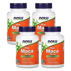 나우푸드 로우 마카 750mg 베지 캡슐, 90정, 4개