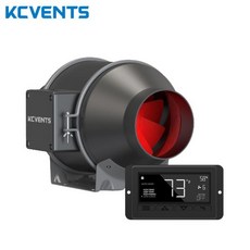 KCvents 배기 선풍기 환기 인라인 덕트 속도 제어 기능 포함 EC 신선한 공기 온실 및 가정용 4 인치 6 8, AU, KC100 Controller, 1개