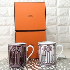 [HERMES] 에르메스 H 데코 머그컵 루즈 No1 2 300ml 2종 택1, 01.No.1 593671