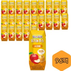 파스퇴르 아이생각 100%유기농주스 사과배125ml(96팩), 125ml, 96개 - 파스퇴르아이생각