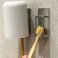 에브리윅 304 스텐 칫솔 컵 거치대 칫솔걸이 3m, 1개