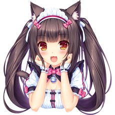 나무소녀고양이벽지