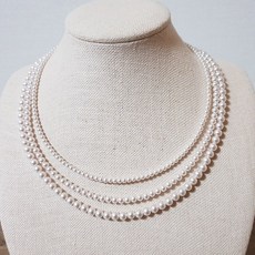 진주목걸이3줄