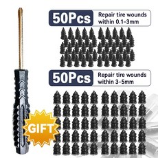 차량비상용망치 어 펑크 키트 자동차 액세서리 오토바이 진공 수리 도구 나사, 100Pcs, 100개