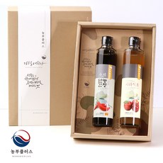 농부플러스 만능간장+식초 2병 선물세트, 만능고추간장+사과식초, 1세트, 300ml
