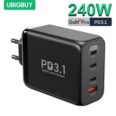 45W고속충전기 65W 100W C타입 고속충전기 Ubigbuy USB C 아이폰 삼성 4, 30.With UK Power Cord - US EU