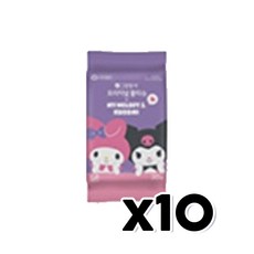 그린핑거 산리오 오리지널물티슈 20매 캐릭터랜덤 52g x 10개