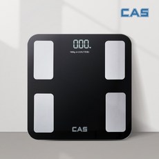 CAS 스마트인바디 체지방 체성분 체중계 BFA-S15 블루투스 카스, 블랙, 1개