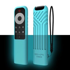 미끄럼 방지 실리콘 보호 소프트 컨트롤 케이스 TCL RC10P JCB1 55Q10G 용 리모트 커버, 04 Luminous Blue Case, 1개