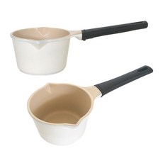아트박스/올리오 드라마 이유식 냄비 밀크팬 14cm, 오프화이트, 오프화이트