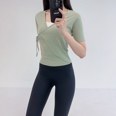 로라벨 루루 랩가디건 필라테스복 여성 요가복 커버업 운동복 반팔 애슬레저