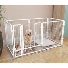 실내 대형견 케이지 철제 울타리 애완견 격리 화장실 하우스 강아지 소형견 중형견 대형견, 60x60x60cm 화이트, 1개