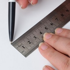 30cm 퀼트원단 자 스텐 눈금자 컷팅 스틸 작업 직선자, 1개
