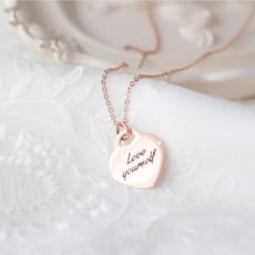 써지컬스틸각인목걸이하트