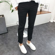 소년처럼 옆트임 일자슬림핏 스판 남자 슬랙스 던 옆트임슬랙스