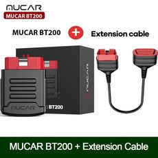 MUCAR BT200/BT200 Pro obd2 블루투스 진단 도구 전체 시스템 진단 오일 sas 15 모든 자동차 코드 리더 용 obd 2 스캐너 재설정, BT200 With Cable