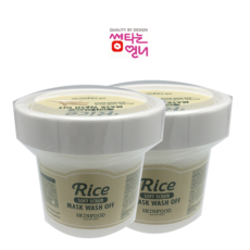 스킨푸드 라이스 마스크 워시오프, 100g, 2개
