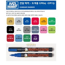 Mr 건담마커 먹선펜 붓펜 지우개 건담 건프라 모형 피규어 자동차 프라모델 세부 부분색칠 패널라인 메탈릭, Mr 건담마커 GM05 블랙 먹선펜, 1개