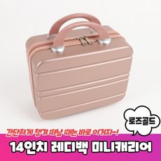 14인치 레디백 미니캐리어 작은캐리어 로즈 미니트렁크 골드 - 14인치캐리어