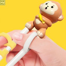 원숭이 젓가락질 교정기 유아 젓가락 교정 연습, 03젓가락교정-코끼리, 1개