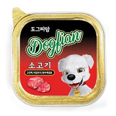 도그피앙 시저 반려견 사각캔 강아지 간식 주식 캔 100g 2박스, 24개, 도그피앙 소고기 100g