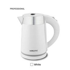 멀티쿠커 주전자 304 스테인레스 스틸 1L 온수 보일러 1200W 차 자동 차단 및 종기 건조 보호 BPA 프리, White+EU