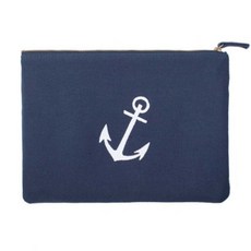 [천삼백케이] [아이졸라] Blue Anchor Zipper Pouch