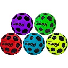 Waboba Moon Ball 5팩 - Bounces Out of This World 특허 받은 오리지널 디자인 크레이터가 팝 사운드를 만듭니다 잡기 쉽습니다 (5팩) 아마추어 입, 5개