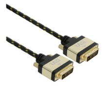 넥시 DVI D 듀얼 모니터 케이블 파인골드, 2개, 2m.