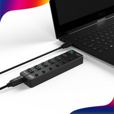 넥스트유 NEXT-807U3-10G USB-A 3.2 GEN2 10G 유전원 7포트 허브 확장