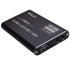 1080P USB 3.0 비디오 캡처 카드 2x1 HDMI 호환 스위치 4K 루프 마이크 오디오 HD 게임 녹음 상자 라이브 스트리밍 보드 USB2.0, 4K 블랙