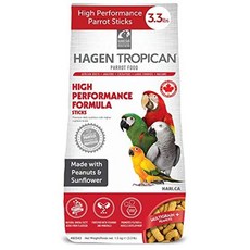 앵무새 Hagen Tropican Bird Food HARI 분양 유황 회색 모란 앵무, 앵무새 스틱, 3.3파운드1팩, 1개