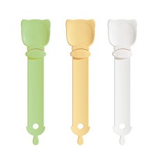 루퍼피 강아지 고양이 노즈워크 습식 스틱간식스푼 3종 세트, 그린/옐로우/화이트, 1세트