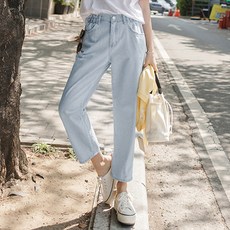 여성여름배기청바지