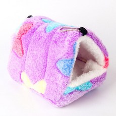고슴도치하우스 집 플란넬 햄스터 케이지 코튼 네스트 슈가 글라이더 침낭 다람쥐 미니 고슴도치 기니피그 겨울 두꺼운 침대 애완 동물, [01] S, [07] 05, 1개