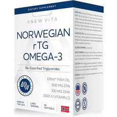 [미국]Anew Vita Norwegian rTG Omega-3 알티지오메가3, 1박스, 1개