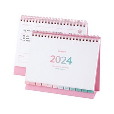 미뉴잇 2024 인덱스 캘린더 2개 세트, 핑크 × 2개