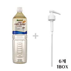 [대상] 슈가 카페시럽 화이트 1.5L 6개 + DY시럽펌프