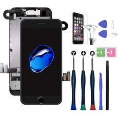 Xlhama LCD 터치 스크린 용 iPhone 8 Black 4.7 "근접 센서 수화기 전면 카메라 및 수리 키트와 함께, 1, 단일상품