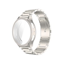 갤럭시워치4 와니즈 갤럭시워치 워치5 워치4 호환 메탈 스트랩 풀커버 하드케이스 세트 40 44 mm 프리미엄 시계줄 밴드 20mm 40mm 3.스타라이트