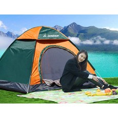 원터치텐트 팝업텐트 캠핑 낚시텐트 자외선차단텐트 5-6인용텐트 차박 비박 등산 야외용텐트, 런웨이브원터치텐트5 6인용