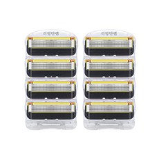 리빙만렙 질레트 호환용 면도날 퓨전 프로쉴드 1+1 총8개입, 2개