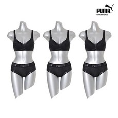 푸마 얼티밋핏 브라팬티 3세트 (블랙3)